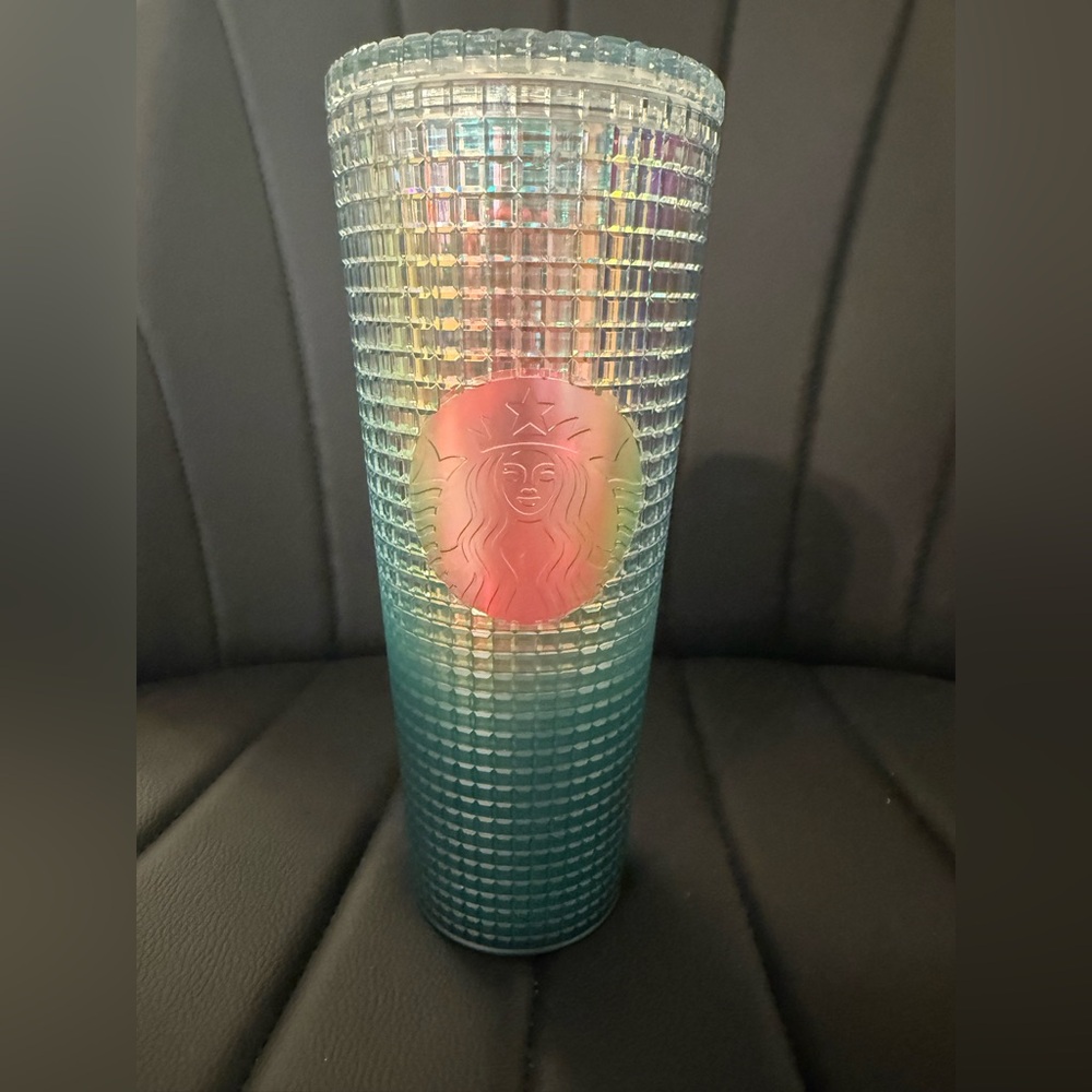Starbucks Iridescent Teal to Rose Studded Tumbler